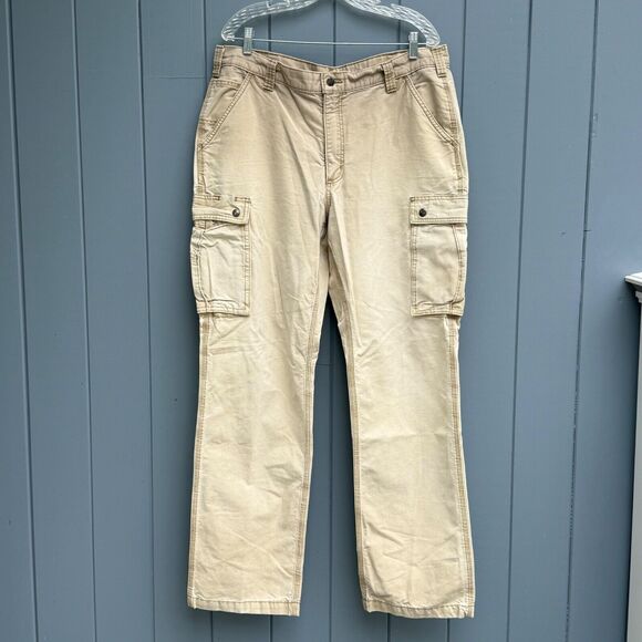 Carhartt Cargo Pants Mens 38X31 Tan Rugged Flex Relaxed Fit Straight Pockets - Picture 1 of 6